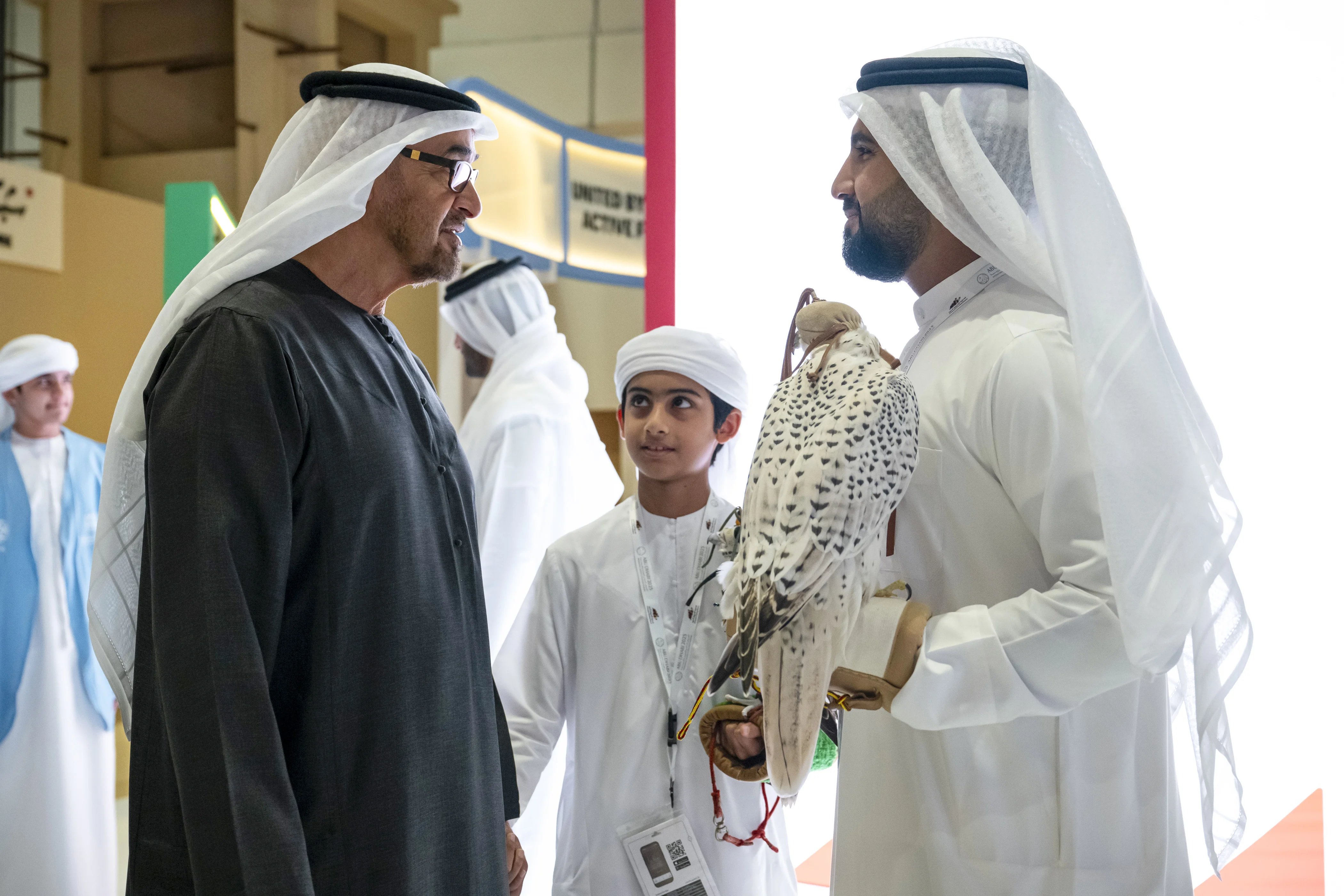 His Highness Sheikh Mohamed bin Zayed Al Nahyan, President of the United Arab Emirates tours Abu Dhabi International Hunting and Equestrian Exhibition (ADIHEX) 2025 at ADNEC, September 2025